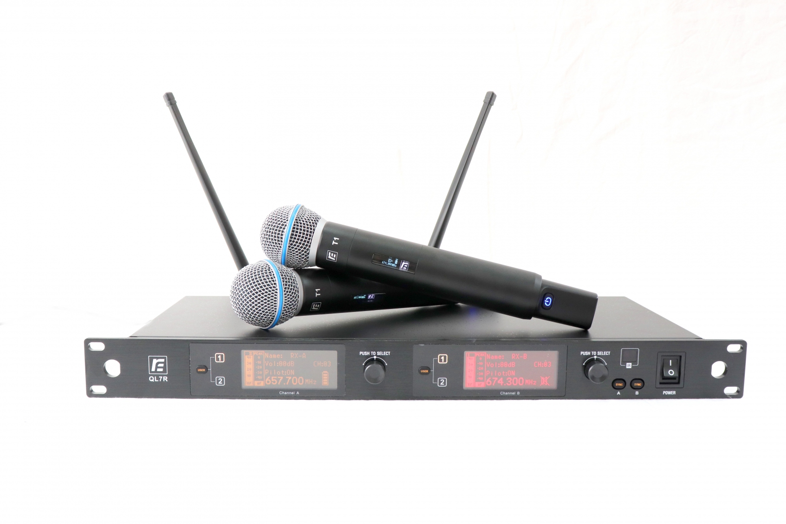 RFIntell QL7R/T1-A 651,800-683,400 МГц 2-канальная радиосистема с 2-мя ручными микрофонами в Иваново