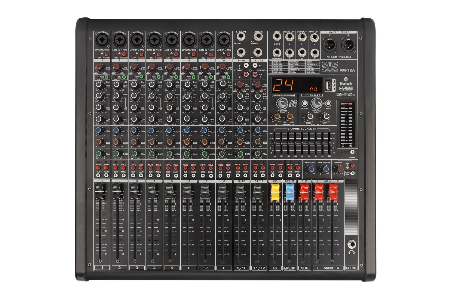 SVS Audiotechnik mixers PM-12A Активный аналоговый микшерный пульт, 12-канальный в Иваново